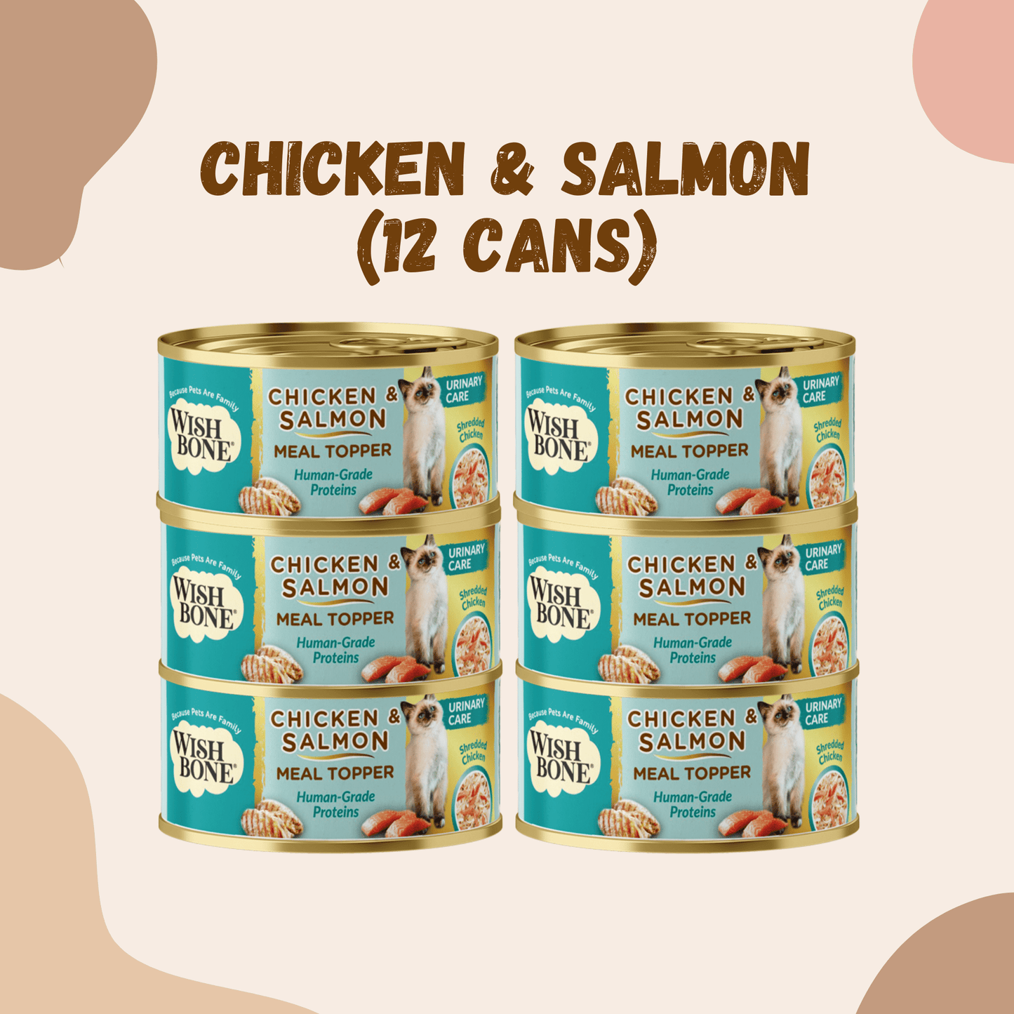 Wishbone Chicken & Salmon - Cat Urinary Care Topper in Cans 85g - Kooky Kibble Singapore