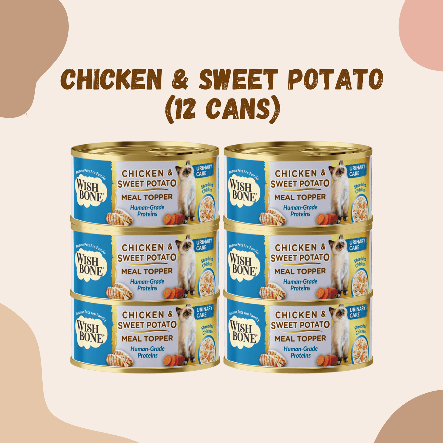 Wishbone Chicken & Sweet Potato - Cat Urinary Care Topper in Cans 85g - Kooky Kibble Singapore