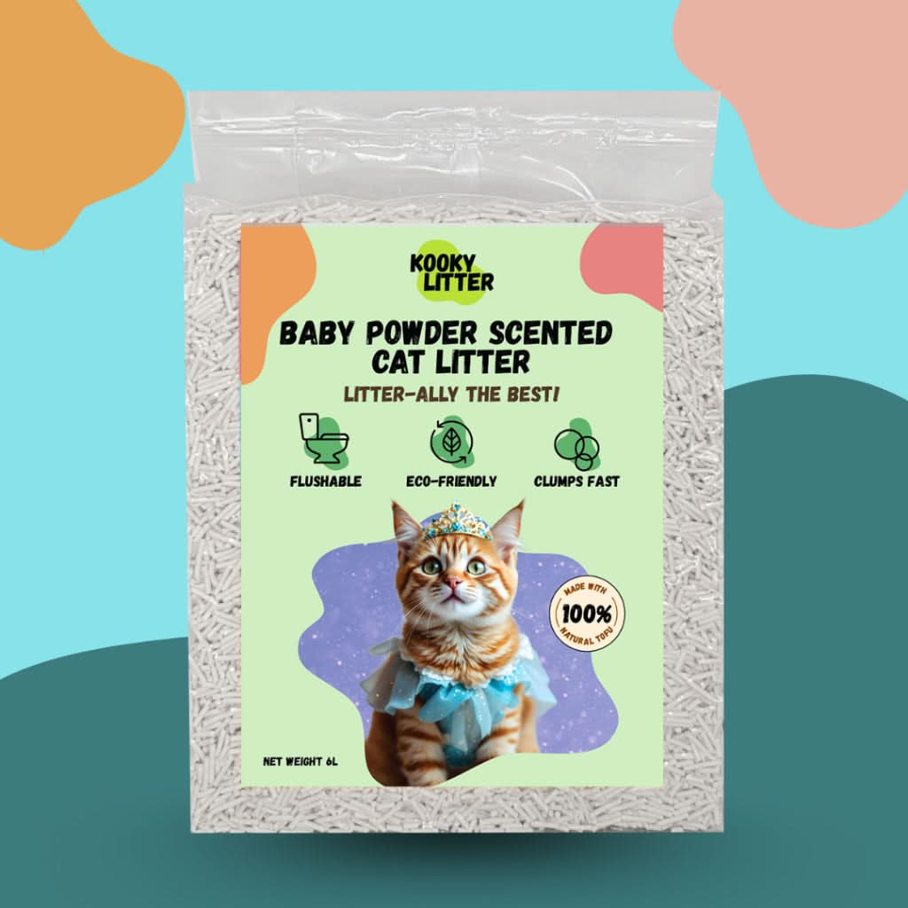 Kooky Baby Powder Flushable Tofu Cat Litter 2.5kg