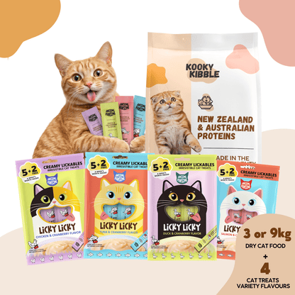 Grain-Free Cat Food Bundle with Licky Cat Treats