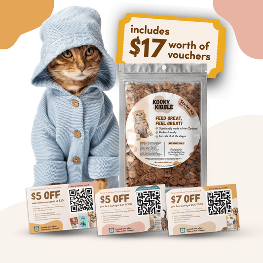 Kooky Kibble Cat Food Starter Kit 200g