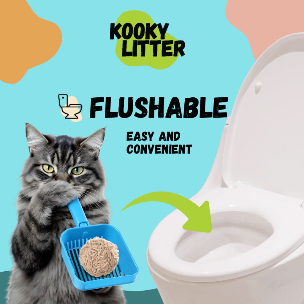 Kooky Flushable Cat Litter Unscented 2.5kg
