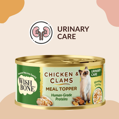 Wishbone Chicken & Clams - Cat Urinary Care Topper in Cans 85g - Kooky Kibble Singapore