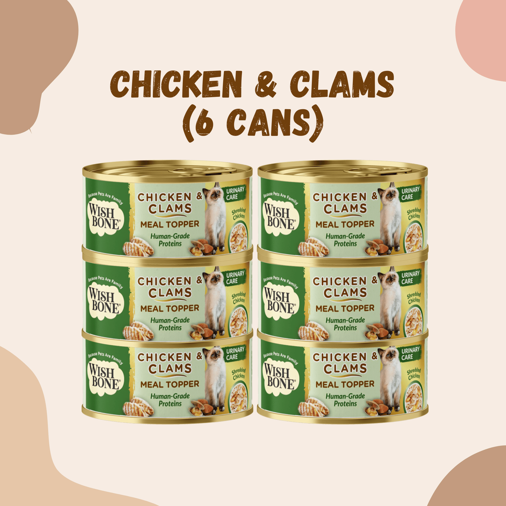 Wishbone Chicken & Clams - Cat Urinary Care Topper in Cans 85g - Kooky Kibble Singapore