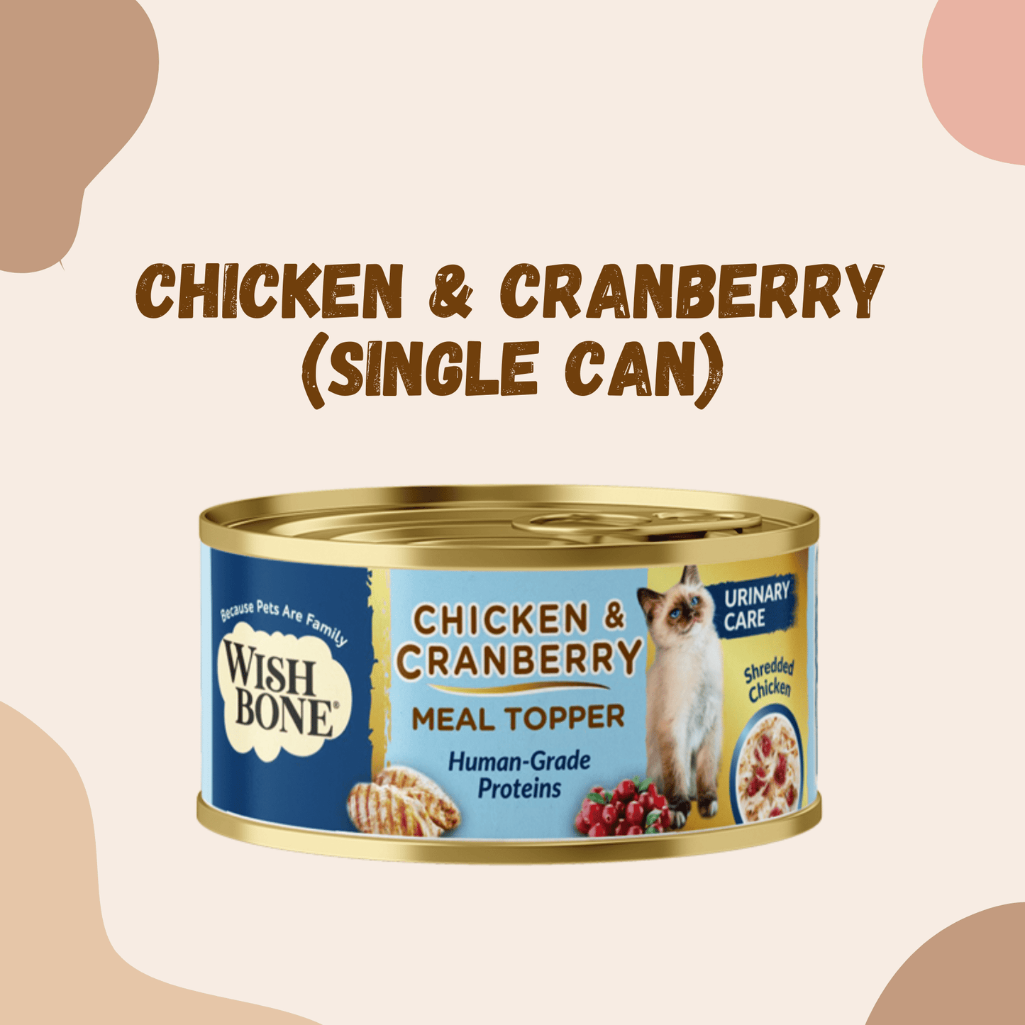 Wishbone Chicken & Cranberry - Cat Urinary Care Topper in Cans 85g - Kooky Kibble Singapore