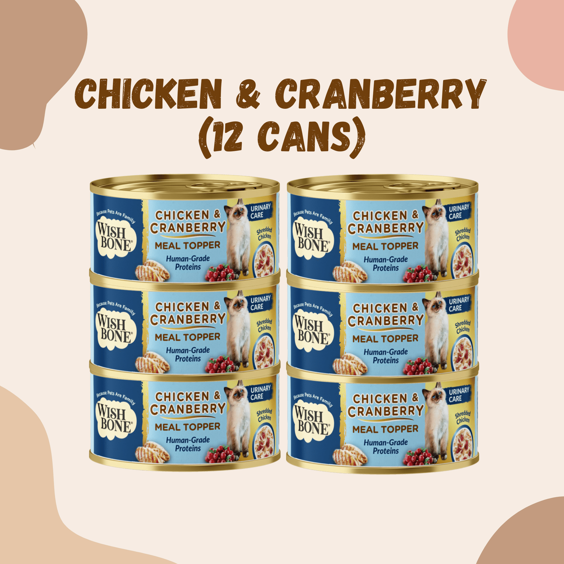 Wishbone Chicken & Cranberry - Cat Urinary Care Topper in Cans 85g - Kooky Kibble Singapore