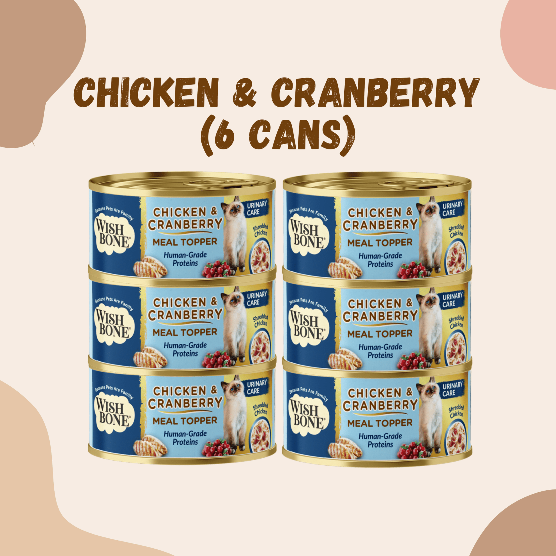 Wishbone Chicken & Cranberry - Cat Urinary Care Topper in Cans 85g - Kooky Kibble Singapore