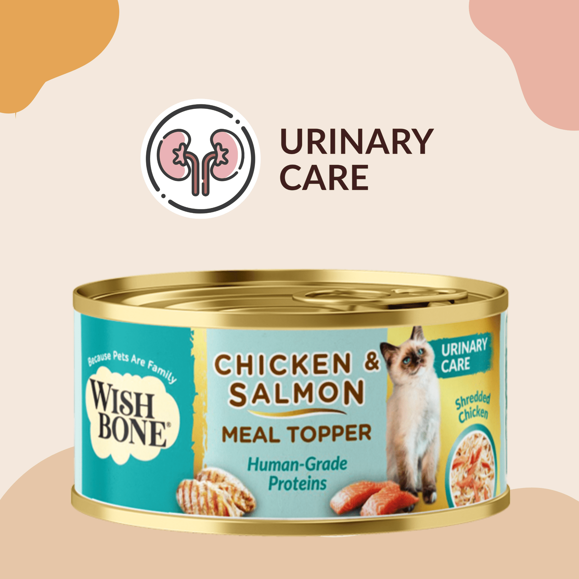 Wishbone Chicken & Salmon - Cat Urinary Care Topper in Cans 85g - Kooky Kibble Singapore