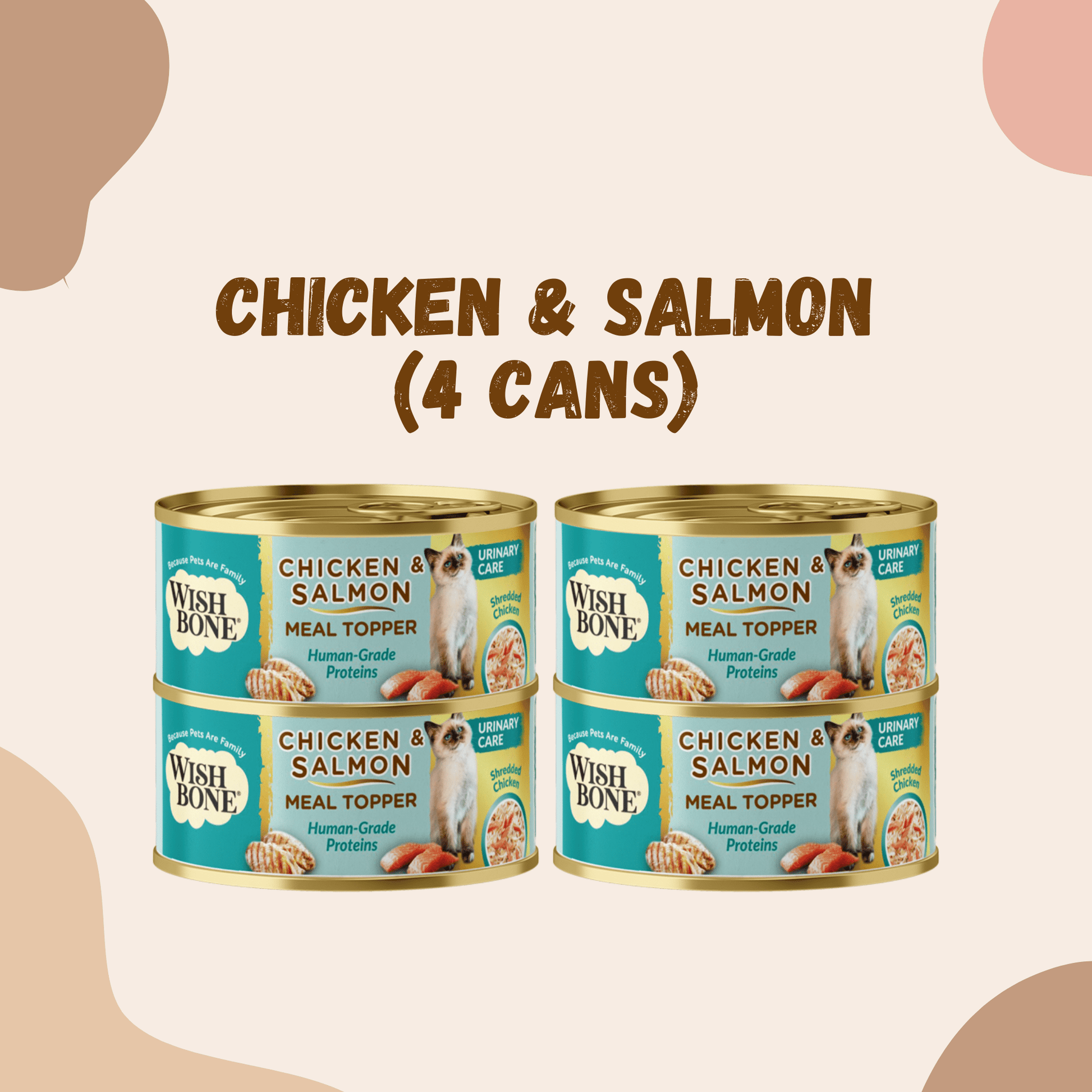 Wishbone Chicken & Salmon - Cat Urinary Care Topper in Cans 85g - Kooky Kibble Singapore