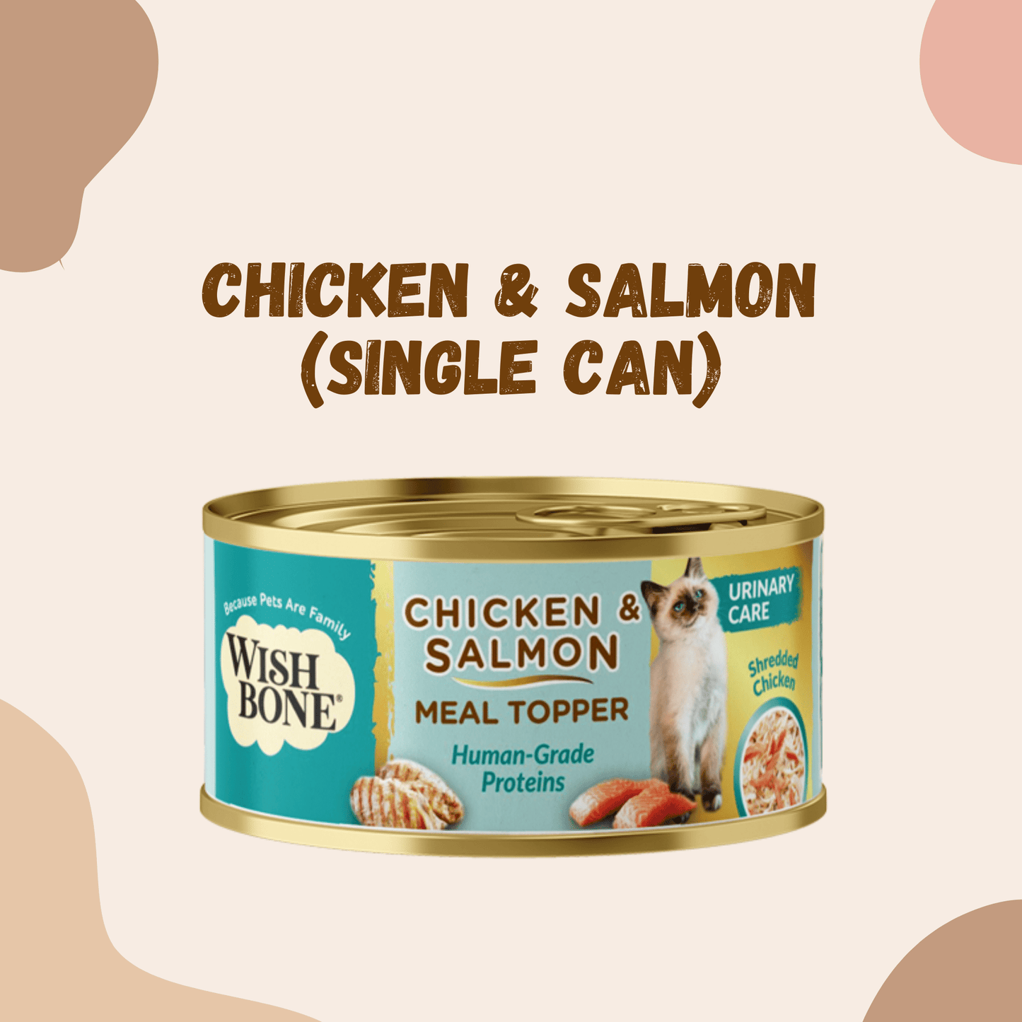 Wishbone Chicken & Salmon - Cat Urinary Care Topper in Cans 85g - Kooky Kibble Singapore