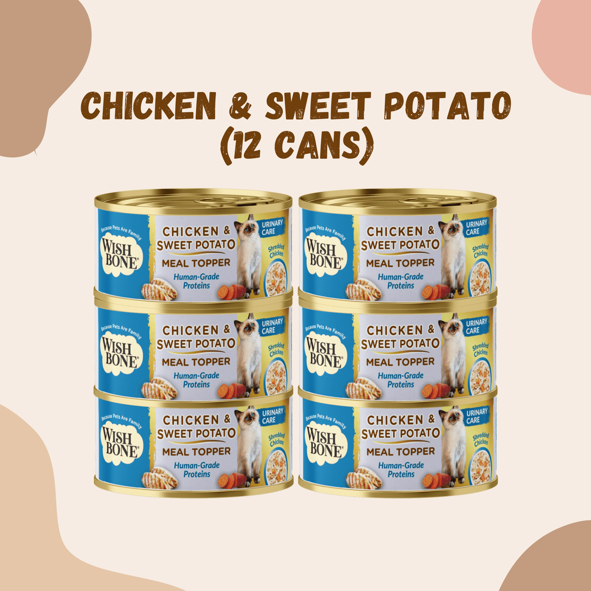 Wishbone Chicken & Sweet Potato - Cat Urinary Care Topper in Cans 85g - Kooky Kibble Singapore