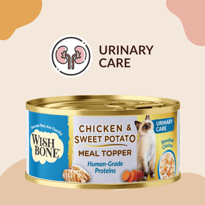 Wishbone Chicken & Sweet Potato - Cat Urinary Care Topper in Cans 85g - Kooky Kibble Singapore