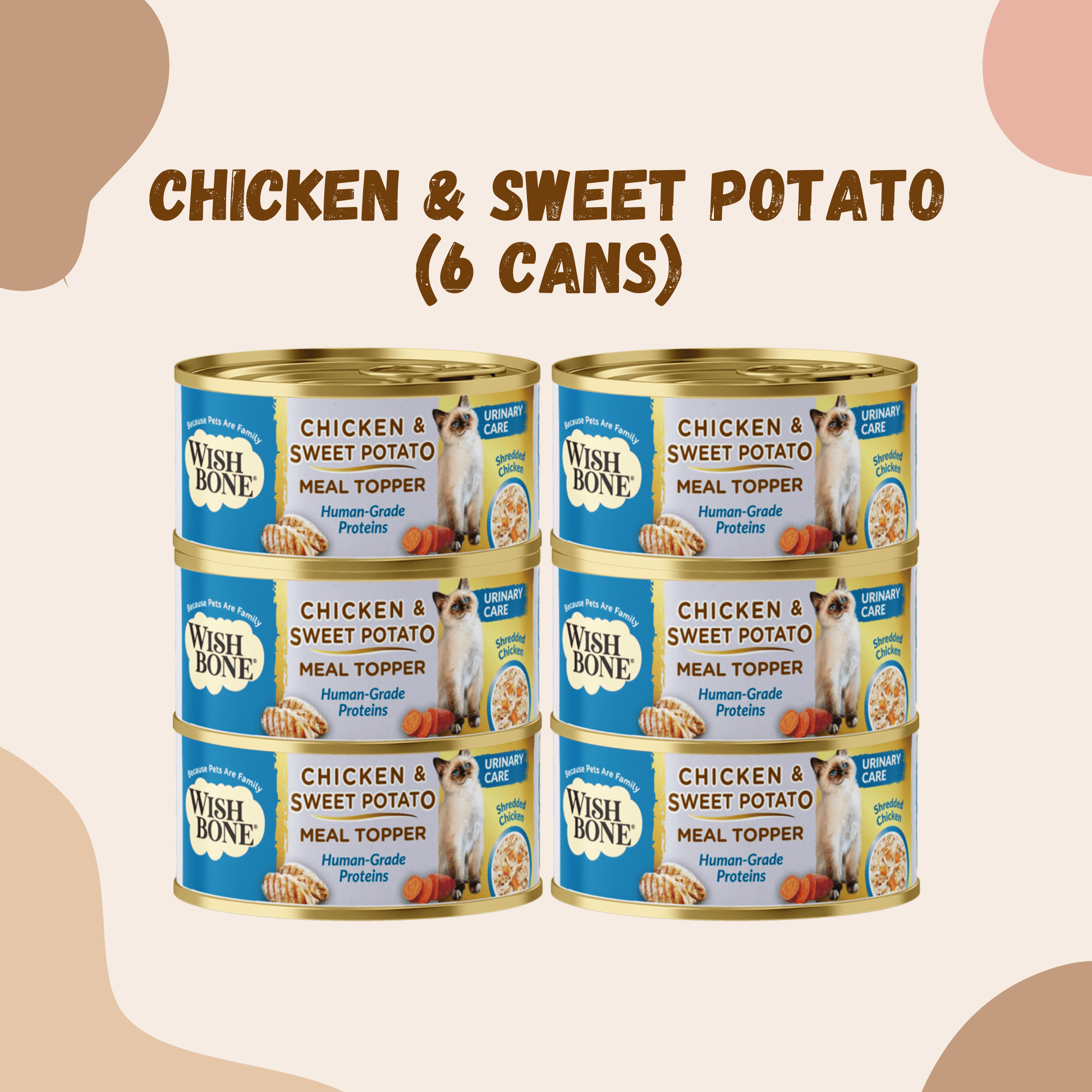 Wishbone Chicken & Sweet Potato - Cat Urinary Care Topper in Cans 85g - Kooky Kibble Singapore