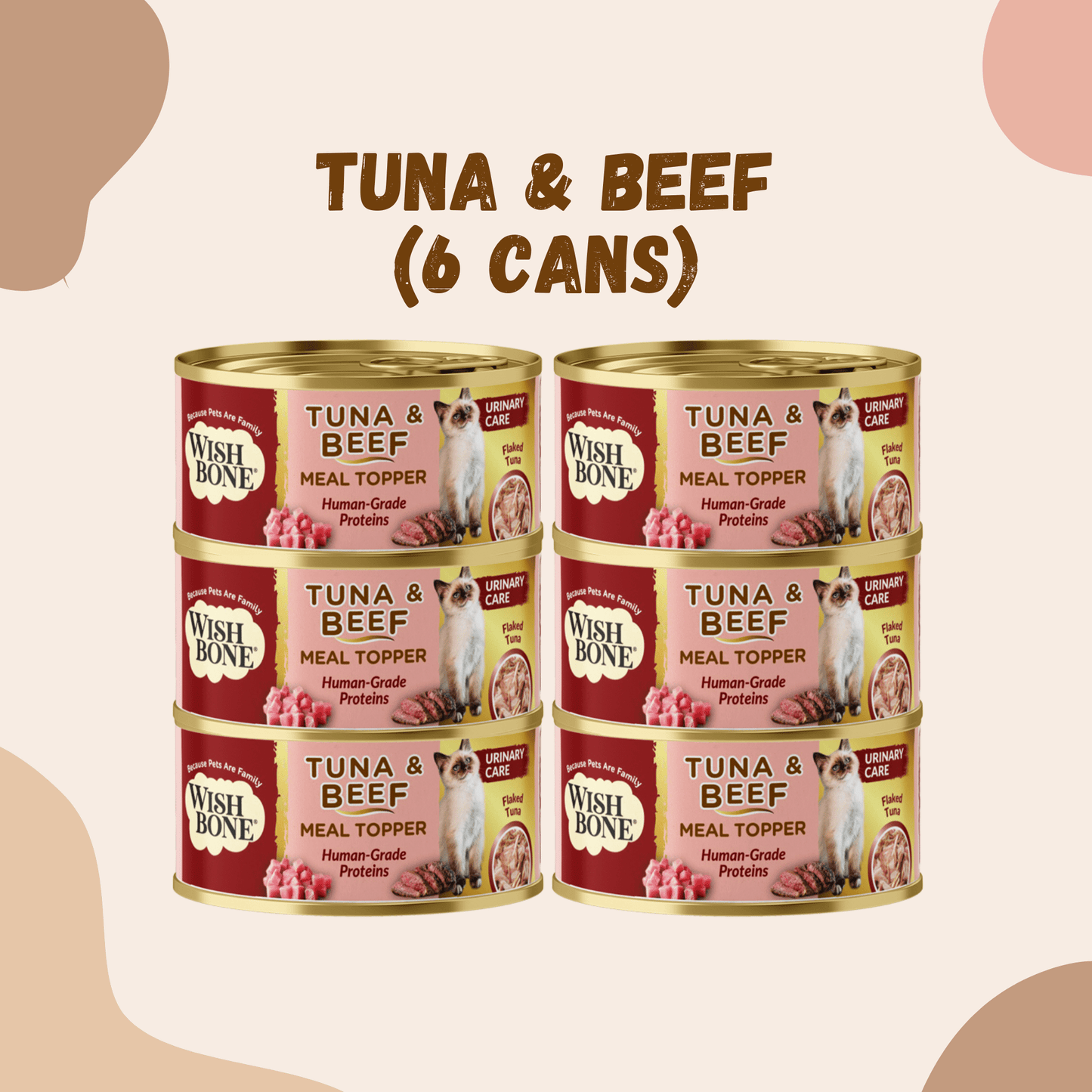 Wishbone Tuna & Beef - Cat Urinary Care Topper in Cans 85g - Kooky Kibble Singapore