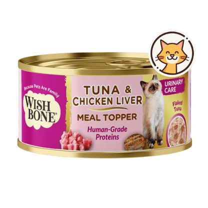 Wishbone Tuna & Chicken Liver - Cat Urinary Care Topper in Cans 85g - Kooky Kibble Singapore