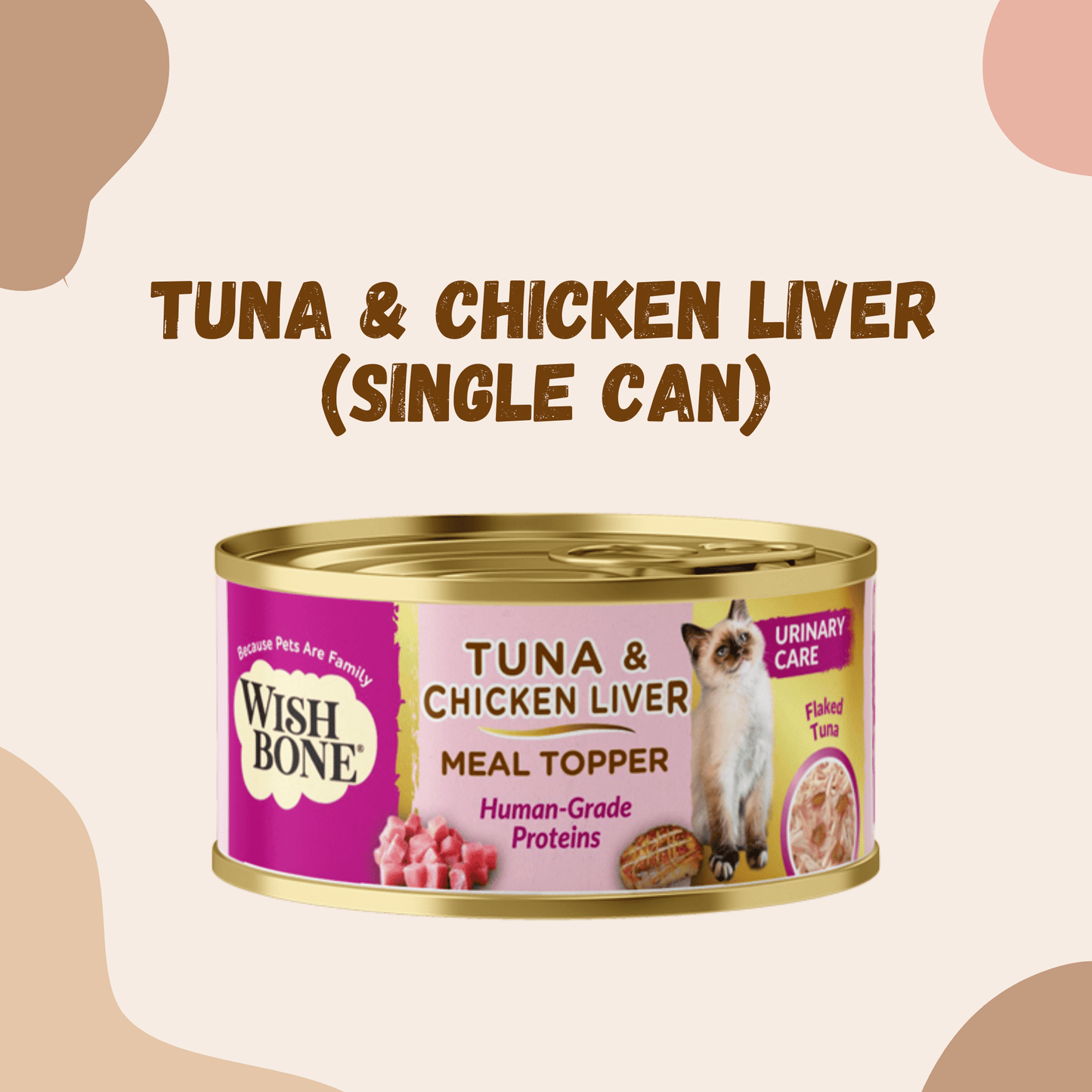 Wishbone Tuna & Chicken Liver - Cat Urinary Care Topper in Cans 85g - Kooky Kibble Singapore