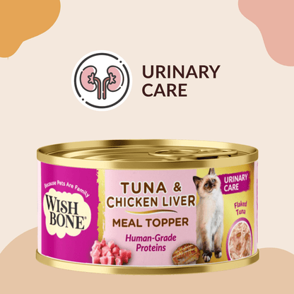 Wishbone Tuna & Chicken Liver - Cat Urinary Care Topper in Cans 85g - Kooky Kibble Singapore