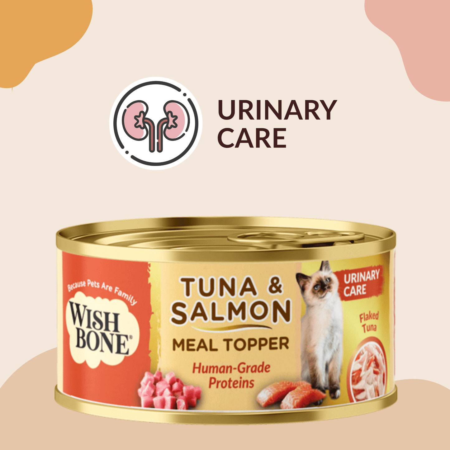 Wishbone Tuna & Salmon - Cat Urinary Care Topper in Cans 85g - Kooky Kibble Singapore